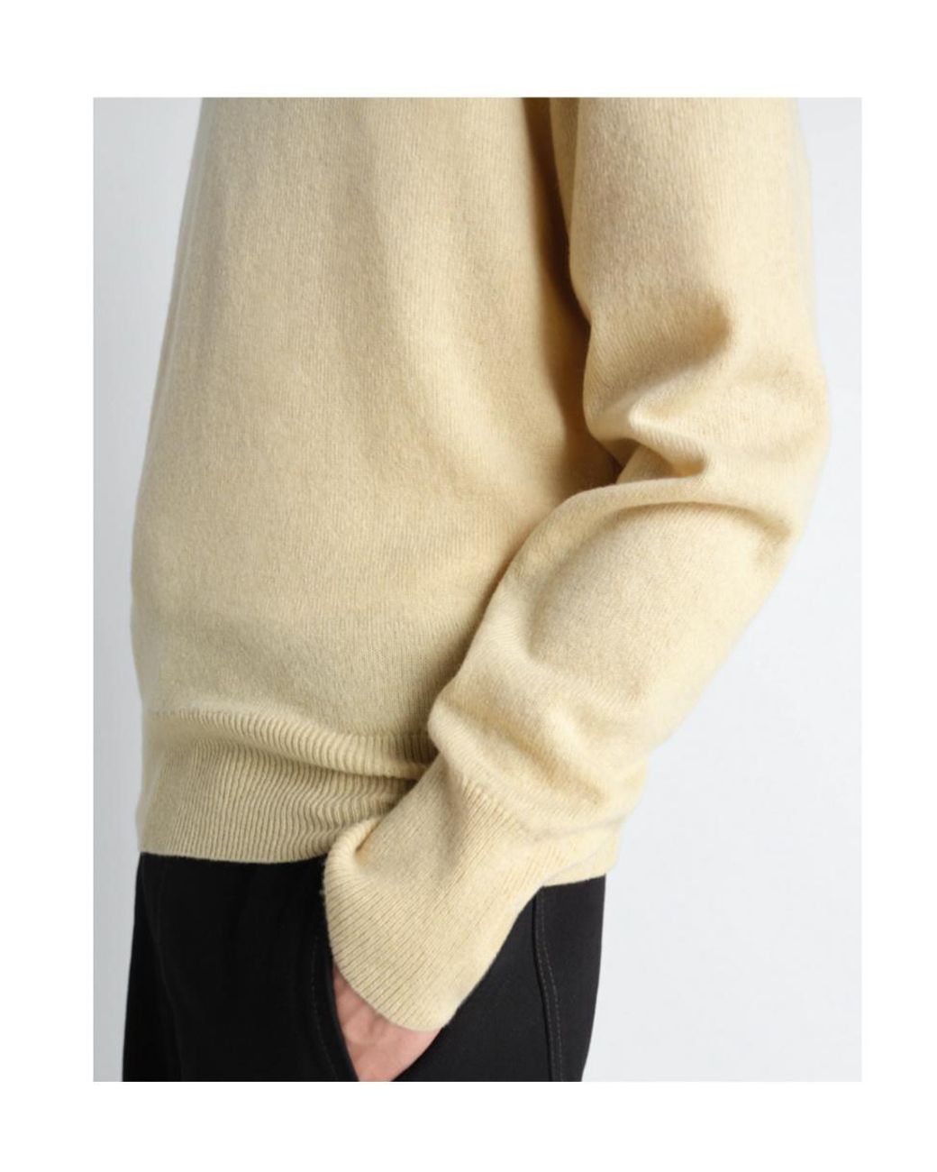 Lemaire Natural Crew Neck Sweater for men