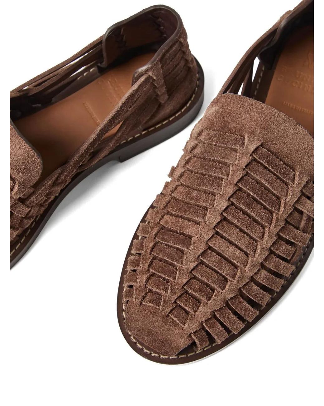 Brunello Cucinelli Brown Woven Sandals for men