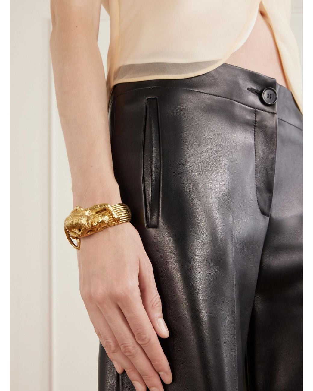 Khaite Metallic Monkey-Toned Cuff