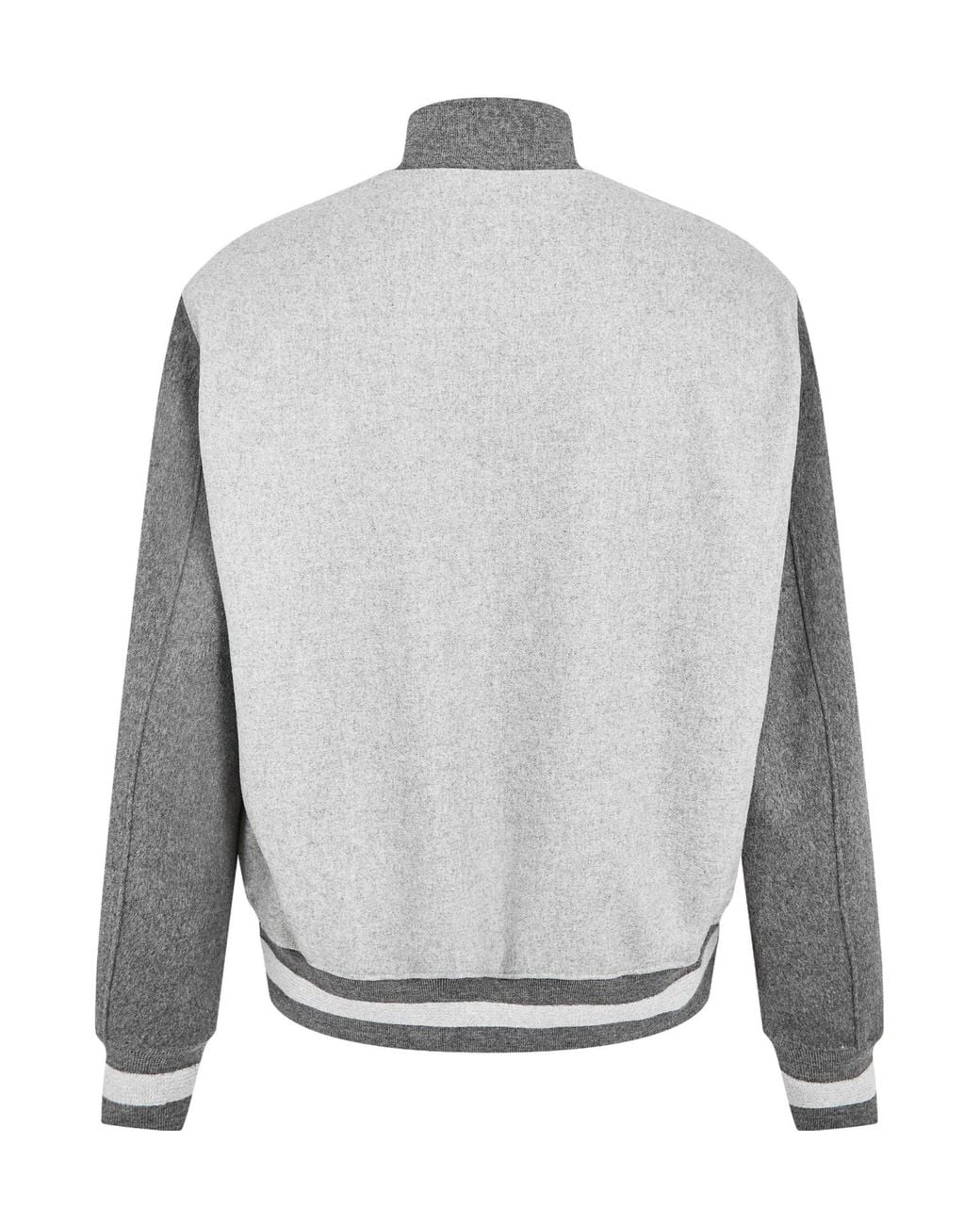 Balmain Gray Stylish Baseball Jacket for men