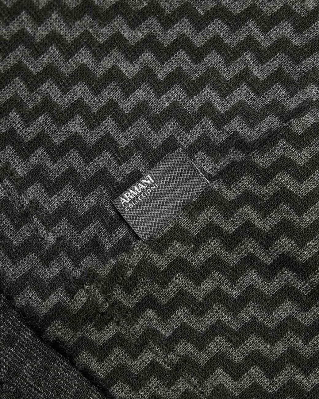 Armani Collezioni Black Round-Neck Sweater for men