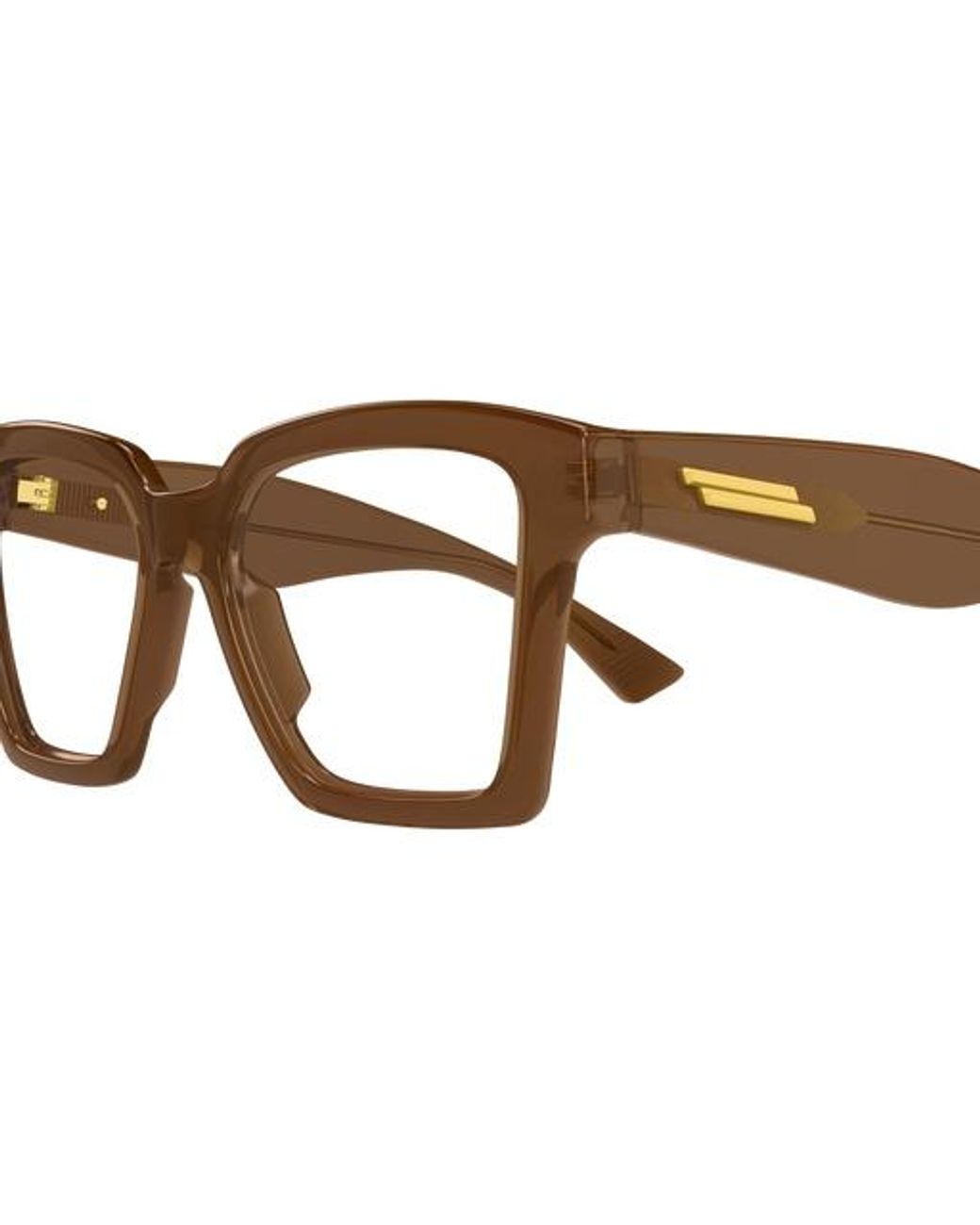 Bottega Veneta Brown Eyewear Square Frame Glasses