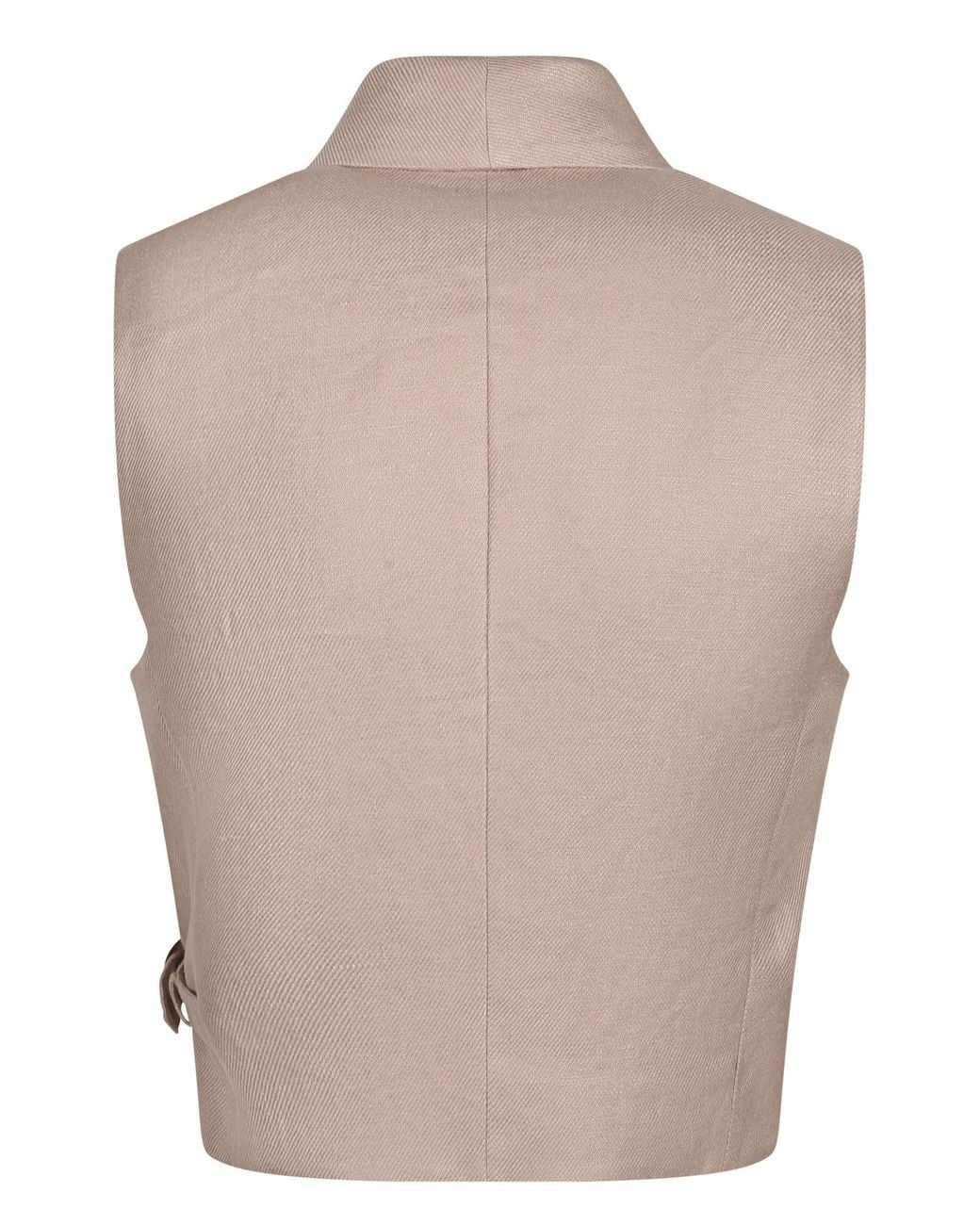 Brunello Cucinelli Natural Buckle-Fastening Waistcoat