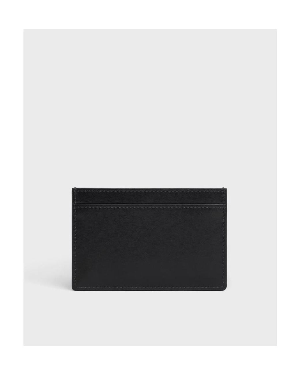 Céline Black Card Holder Cuir Triomphe