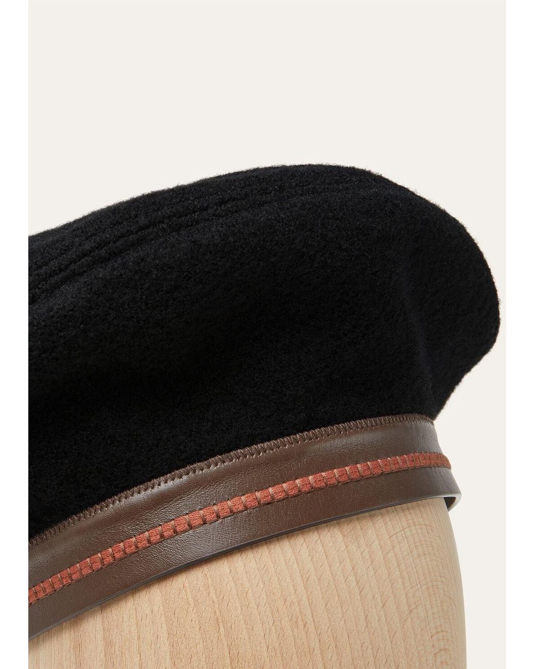 Loro Piana Black Textured Hat for men