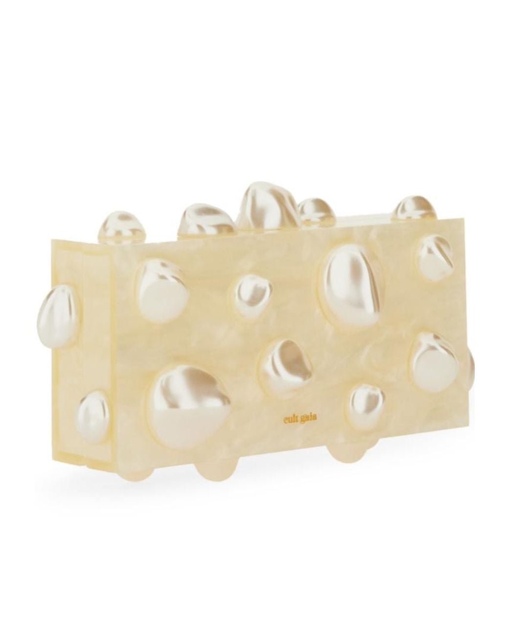 Cult Gaia Natural Orbs Clutch Bag