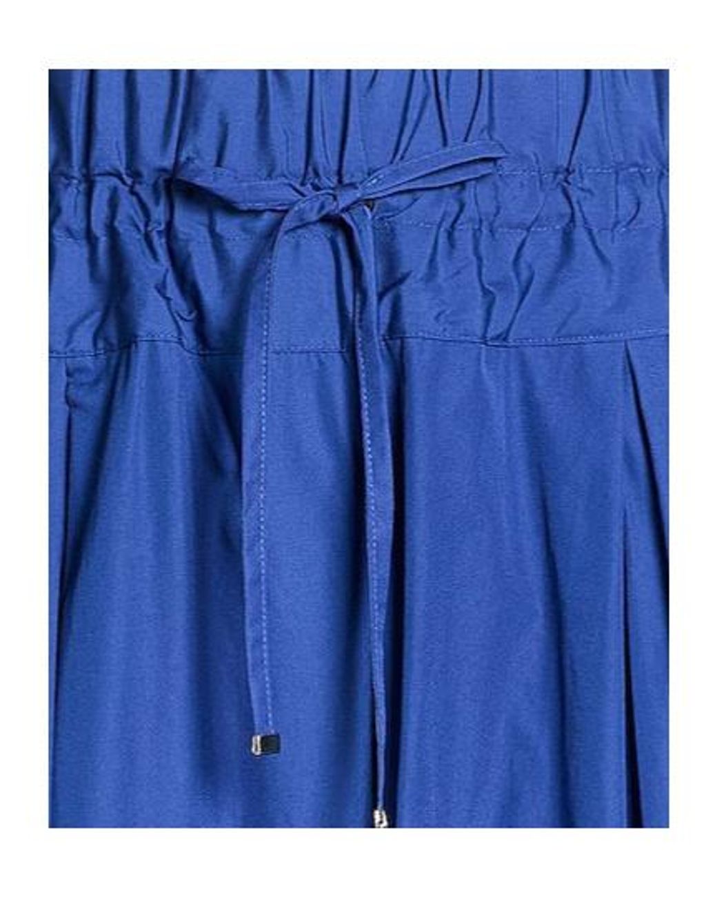 MAX&Co. Blue Solid Color Loose-Fit Trousers