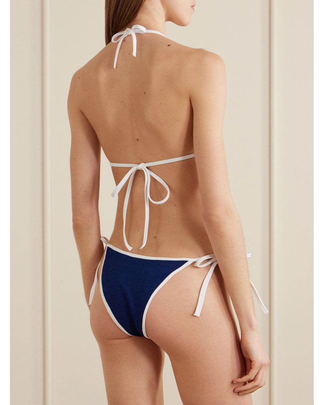 Hunza G Blue Two-Tone Bikini