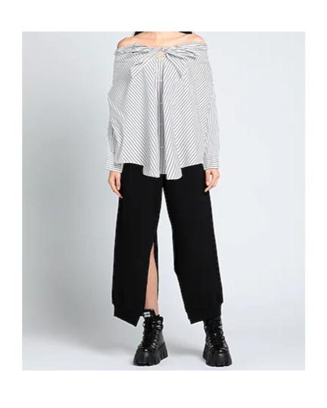 Balenciaga Gray Striped Shirts