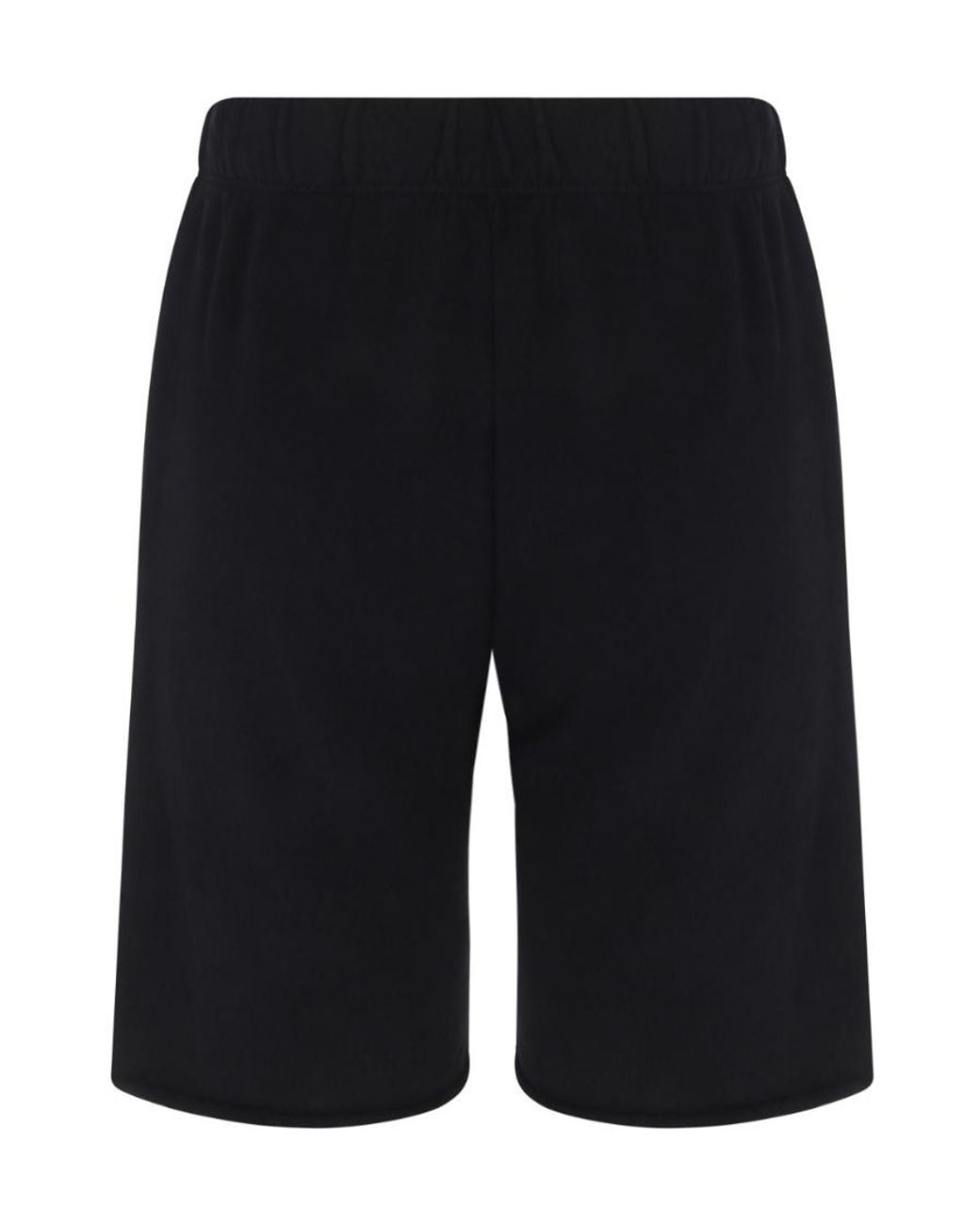 Heron Preston Black Logo-Patch Organic-Cotton Knee-Length Shorts