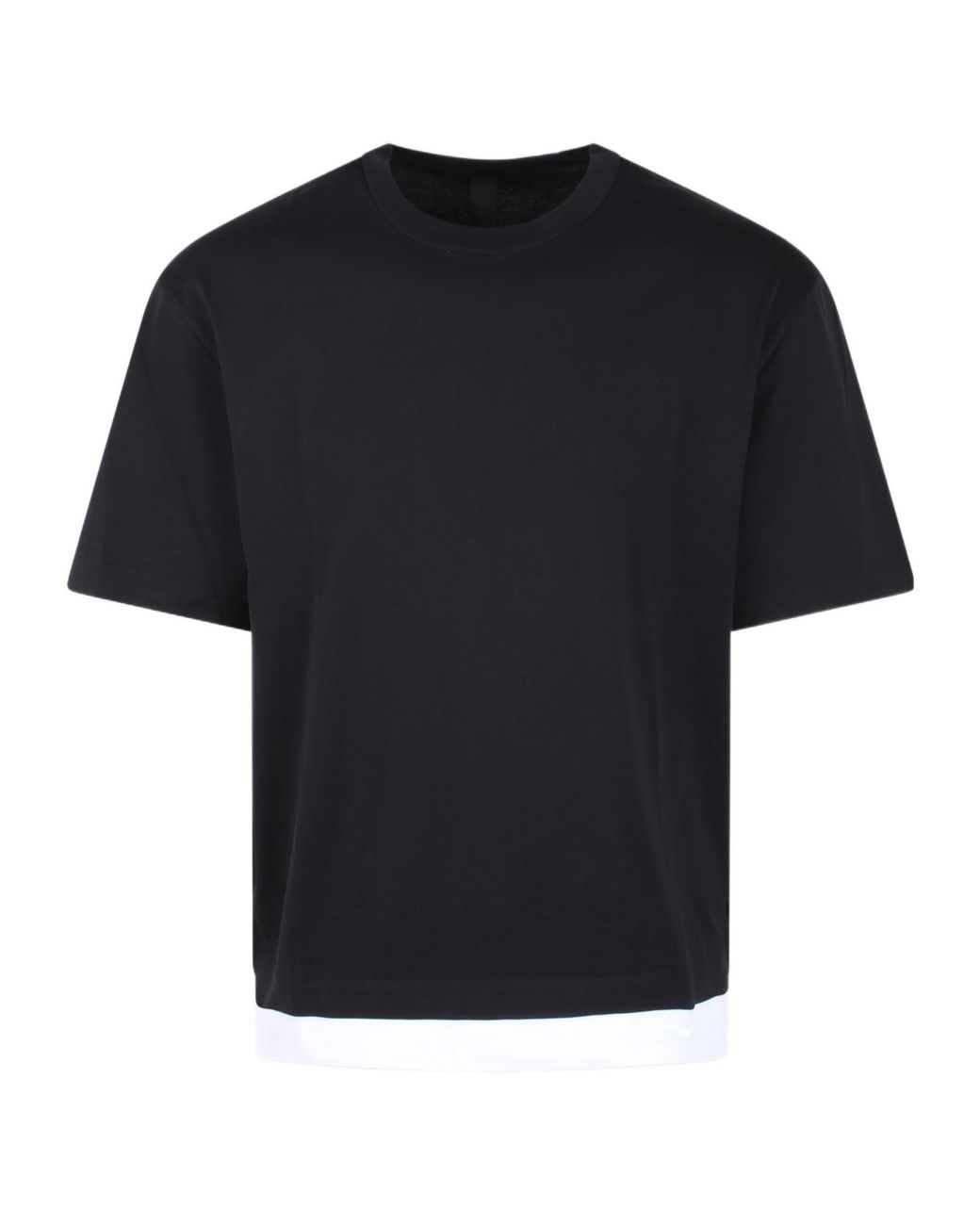 Neil Barrett Black Crewneck Layered T-Shirt for men