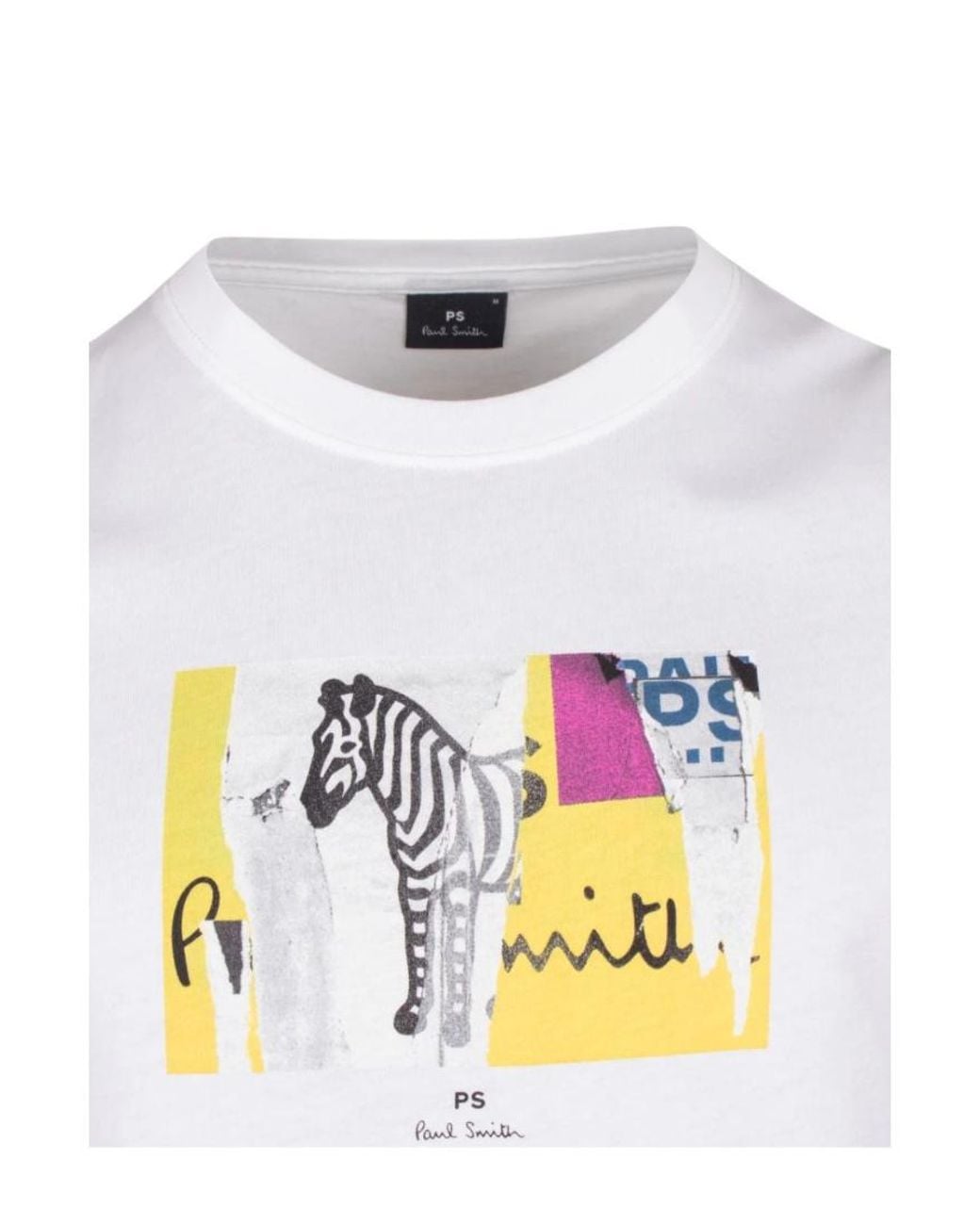 Paul Smith White Ps Paul Smith Zebra Graphic T-Shirt for men