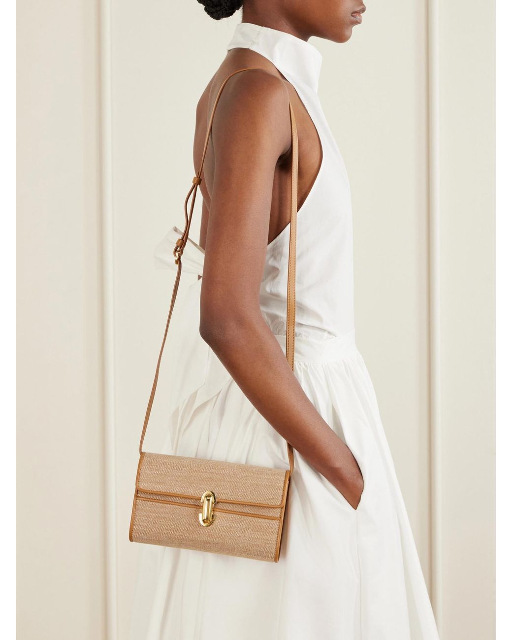 SAVETTE Natural Canvas Mini Shoulder Bag