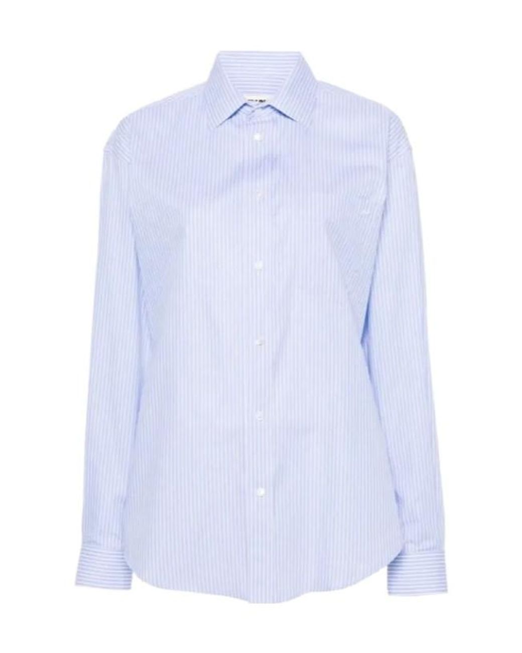 DARKPARK Blue Anne Buttoned Striped Shirt