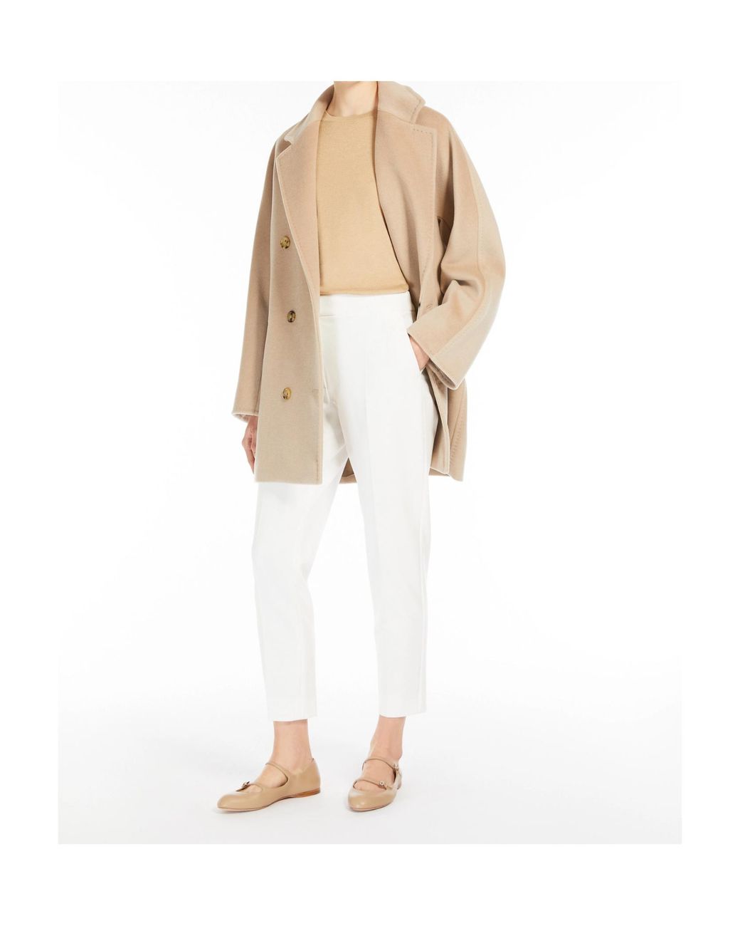 Max Mara Natural Rebus Double-Breasted Coat
