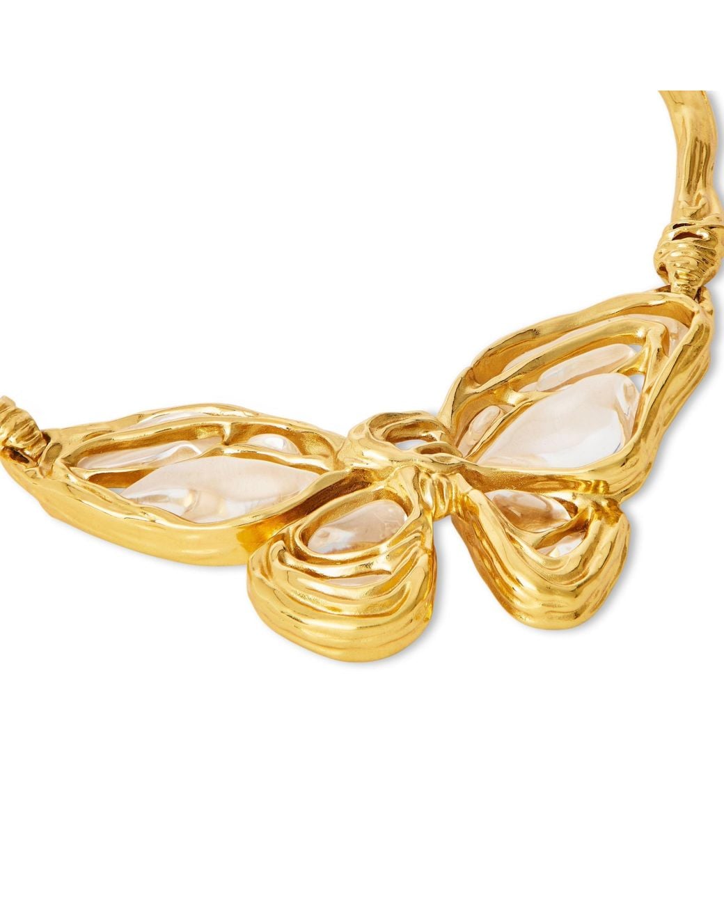 Chloé Metallic Butterfly Pendant Necklace