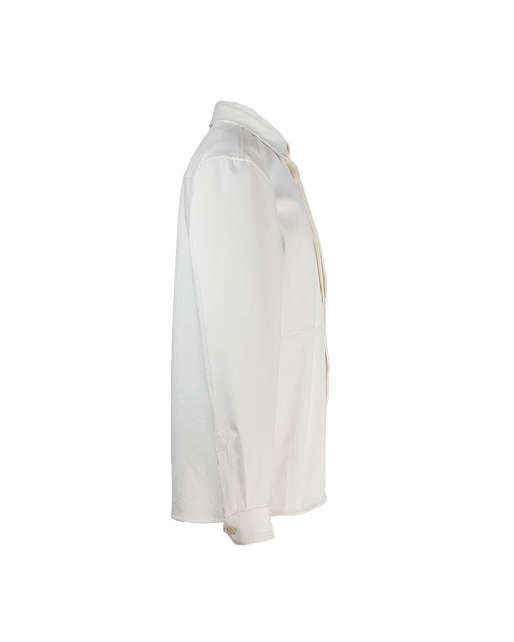 Zegna White Buttoned Long-Sleeved Shirt for men