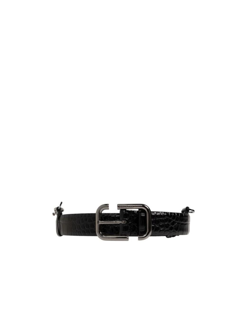 The Attico White The Chain-Detail Leather Belt
