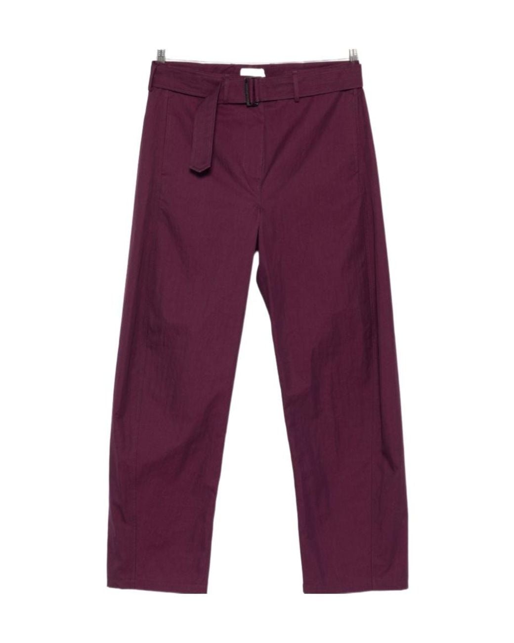 Magda Butrym Purple Drawstring Casual Trousers