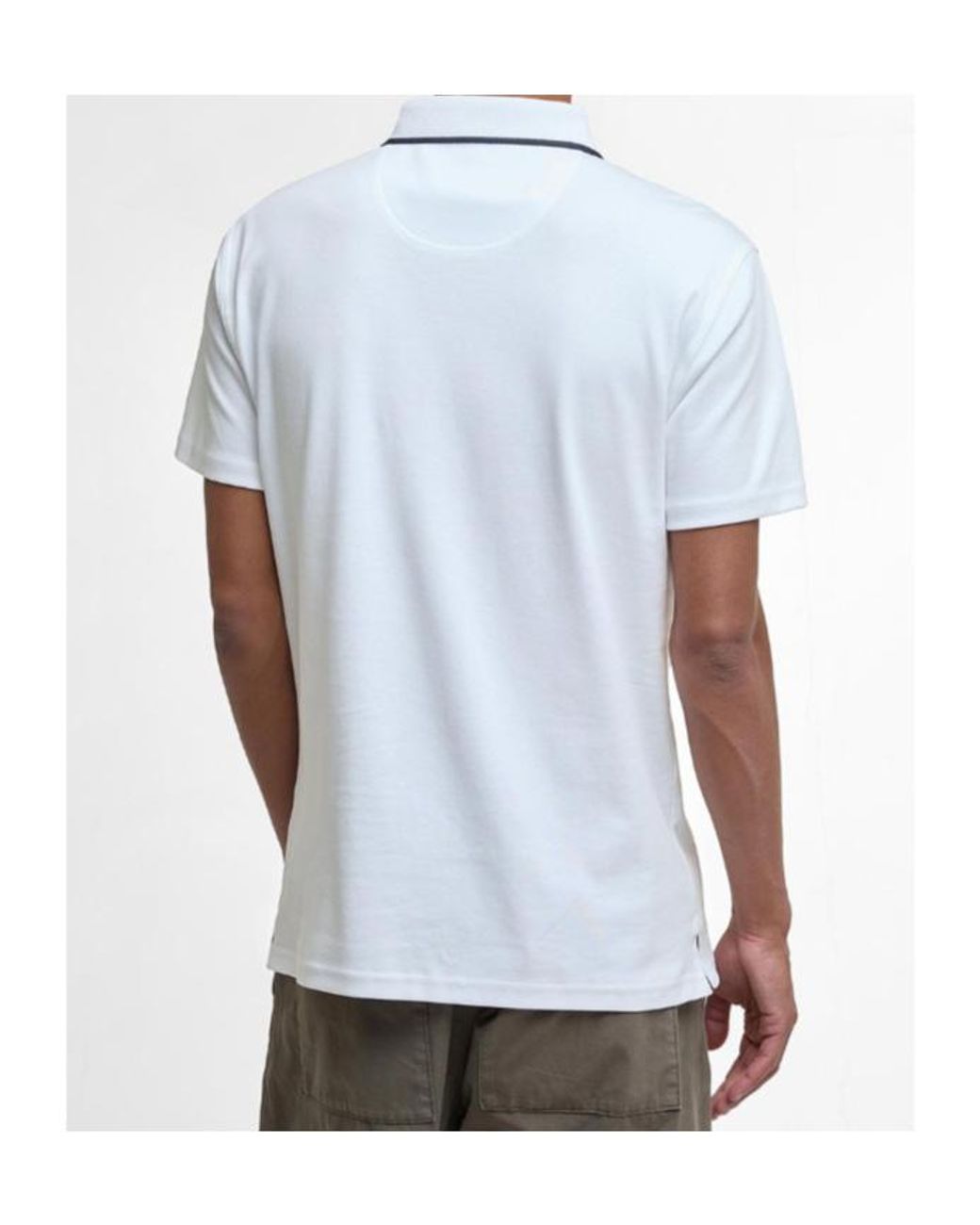 Barbour White Hackney Tailored Short-Sleeved Polo Shirt for men