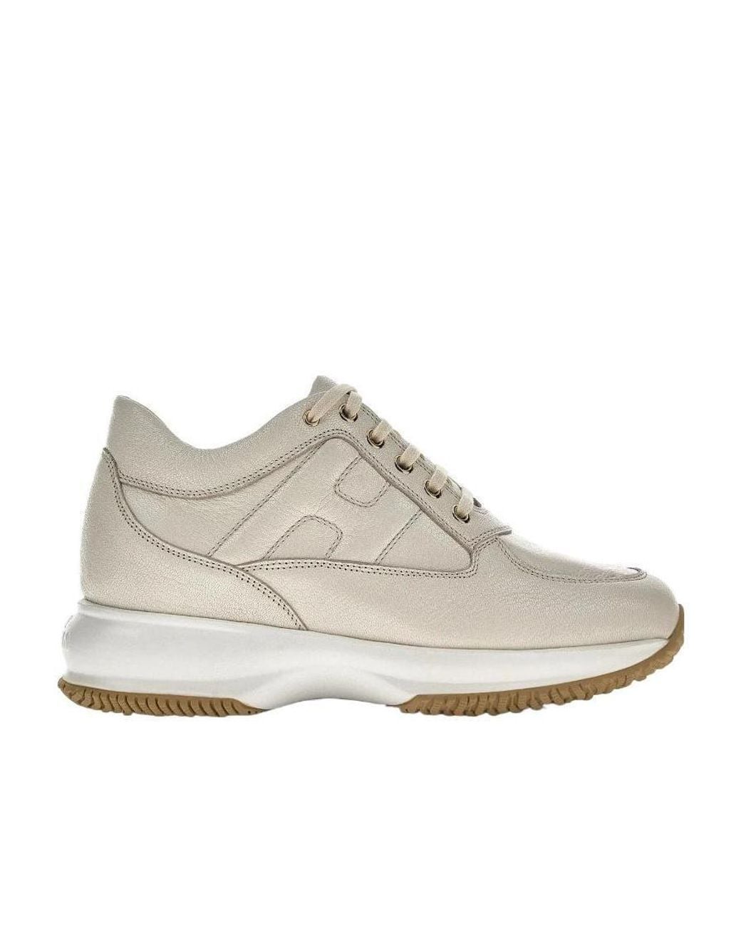 Hogan Natural Interactive Lace-Up Sneakers