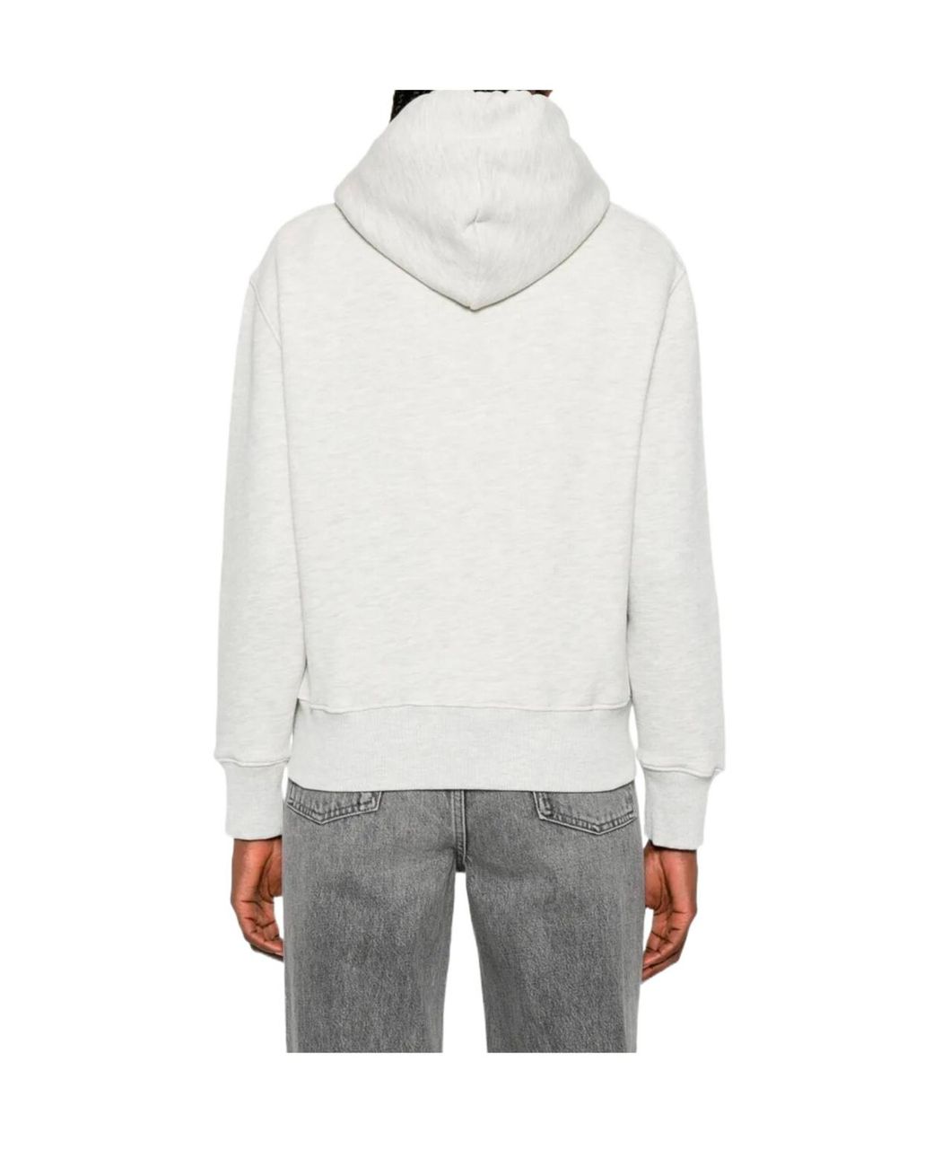 Autry White Logo-Embroidered Drawsting Hoodie