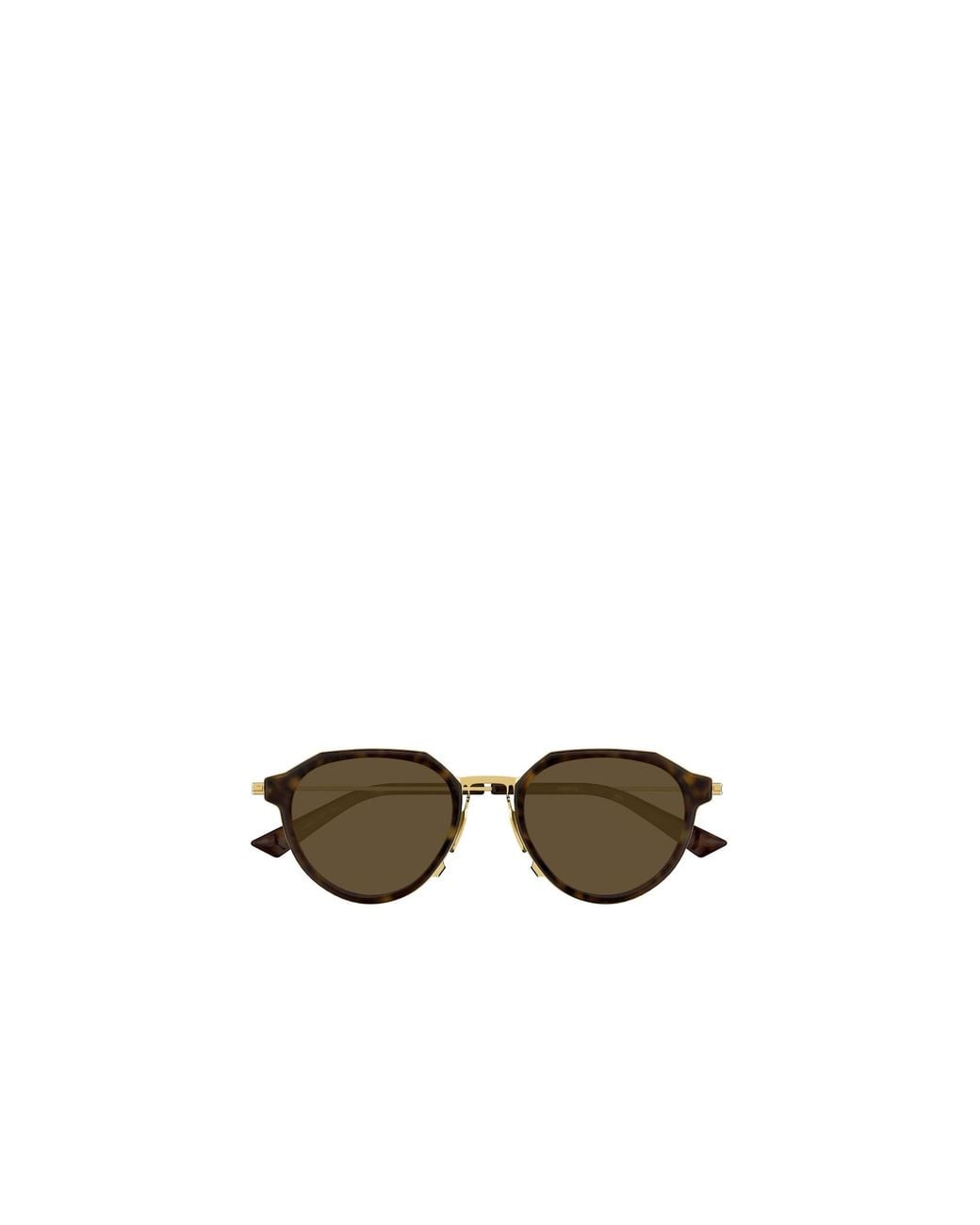 Bottega Veneta Metallic Eyewear Oval Frame Sunglasses for men