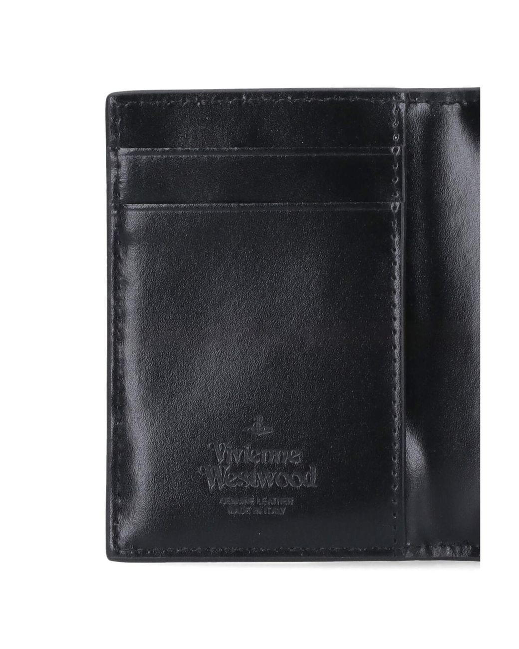 Vivienne Westwood Black Orb Plaque Bi-Fold Wallet