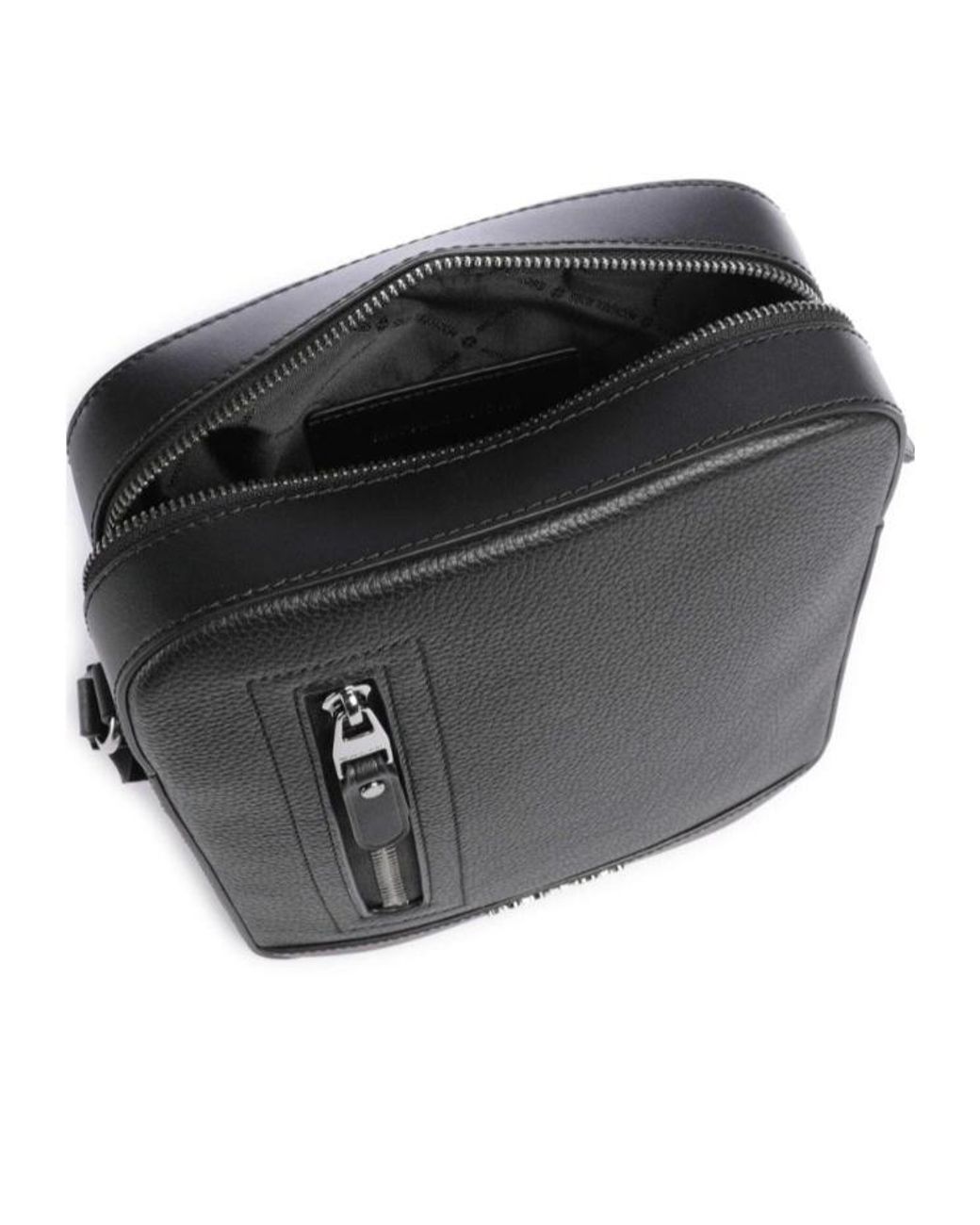 Michael Kors Black Hudson Logo Lettering Flight Bag for men