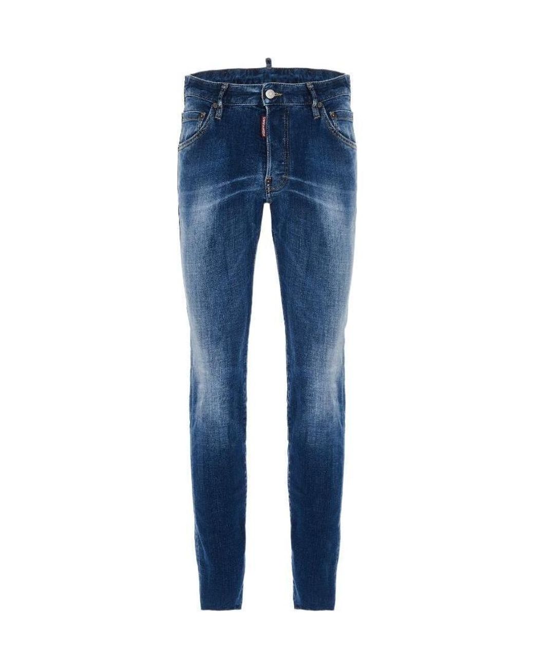 DSquared² Blue Mid-Rise Skinny Jeans for men