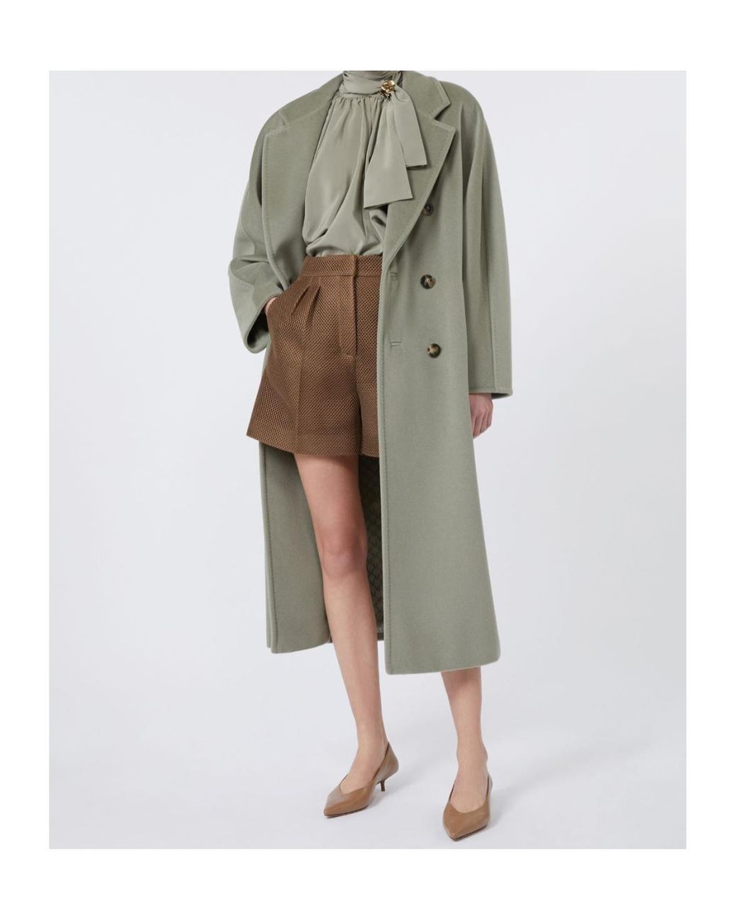 Max Mara Brown Technical Mesh Shorts