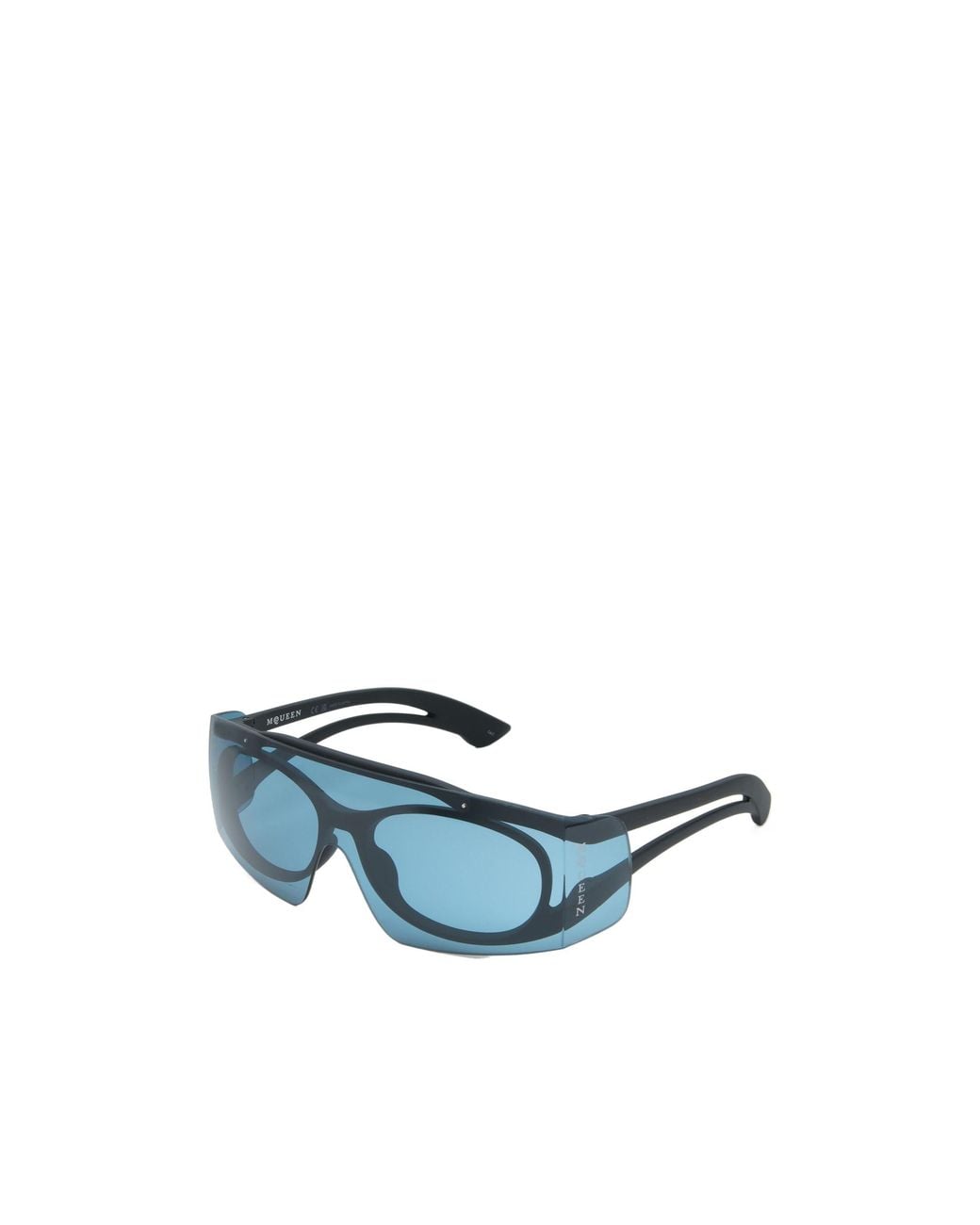 McQueen Blue Eyewear Smoke Mask Two-Toned Sunglasses for men