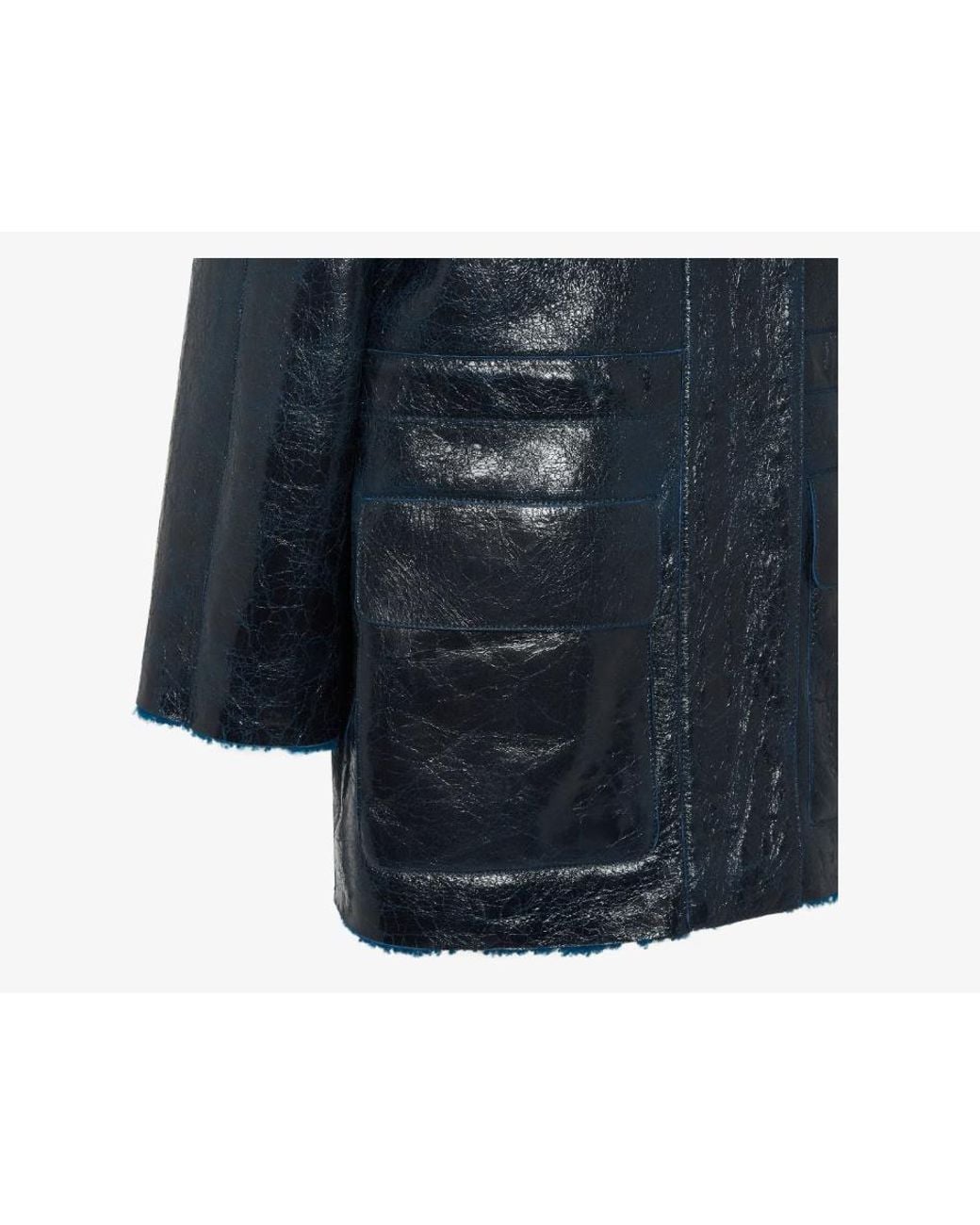 Fendi Blue Long Sleeved High-Neck Jacket