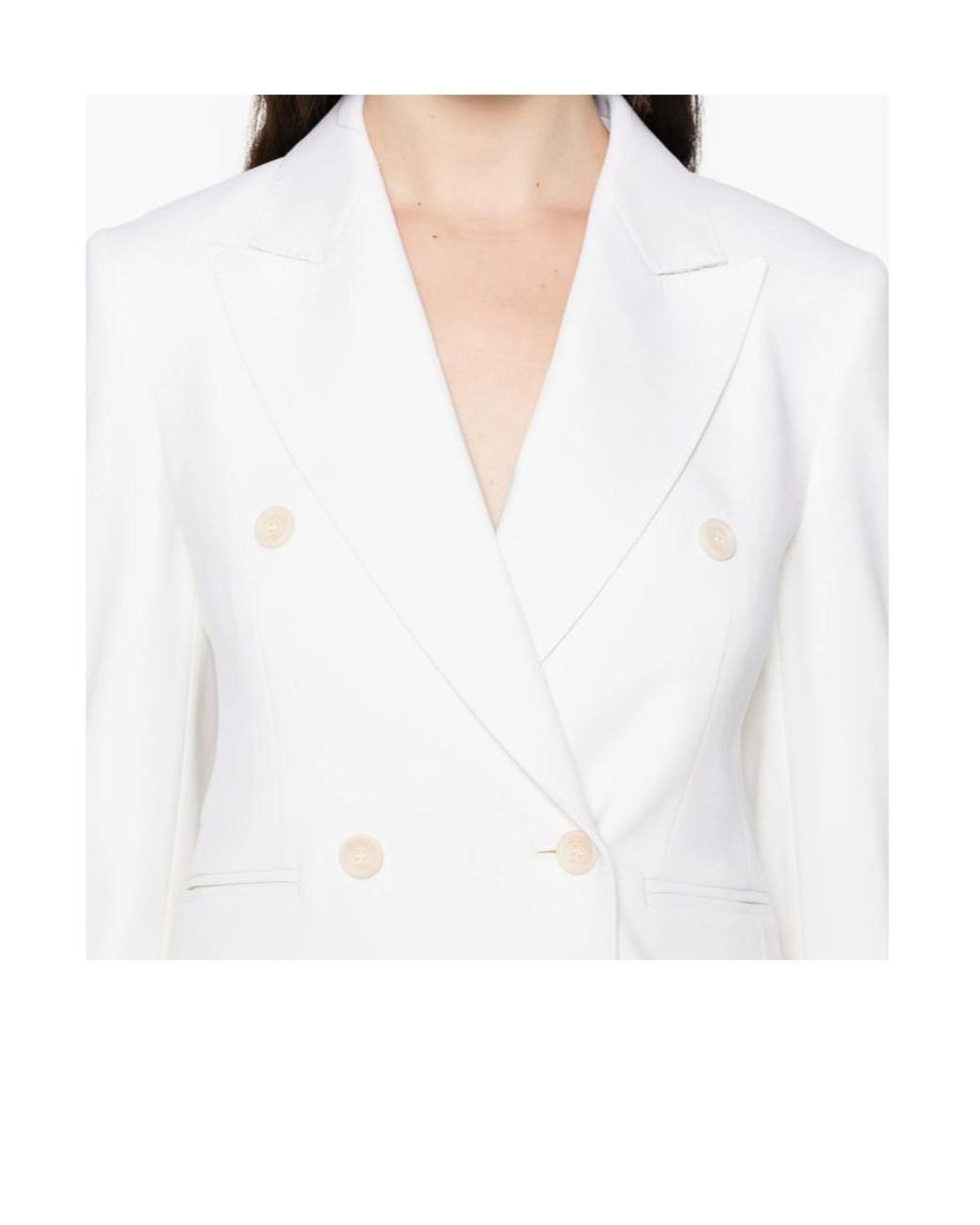 Max Mara White Wool Short Blazer