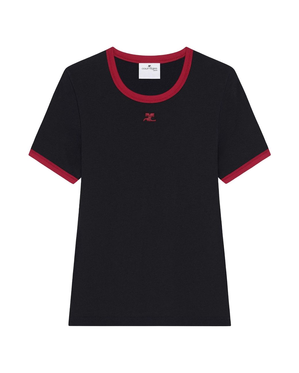 Courreges Black Courrèges Heritage Crewneck T-Shirt