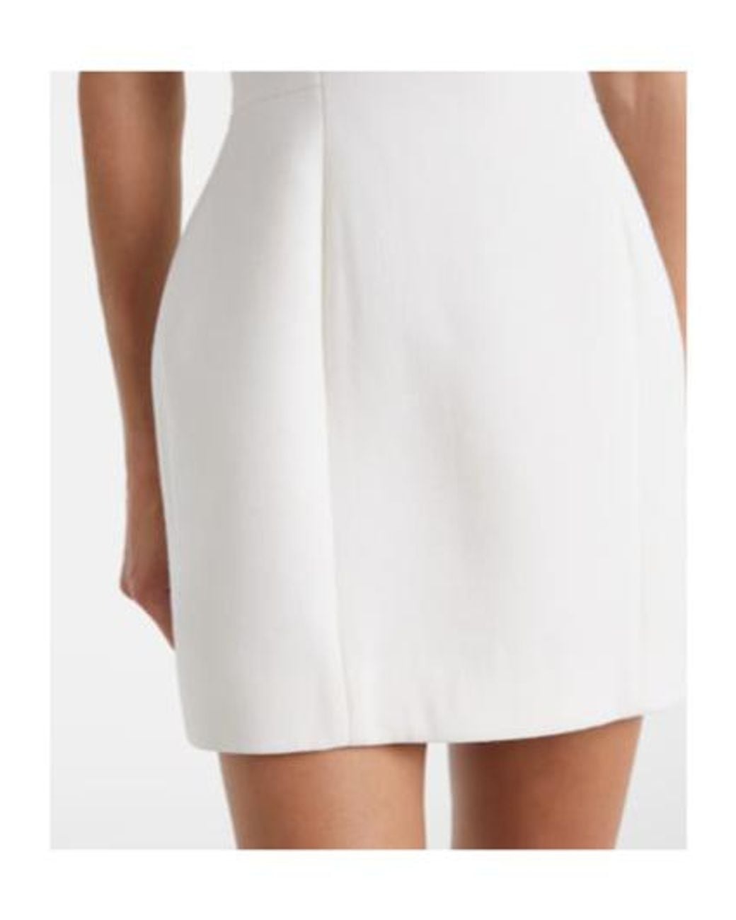 David Koma White Off-Shoulder Wool Minidress