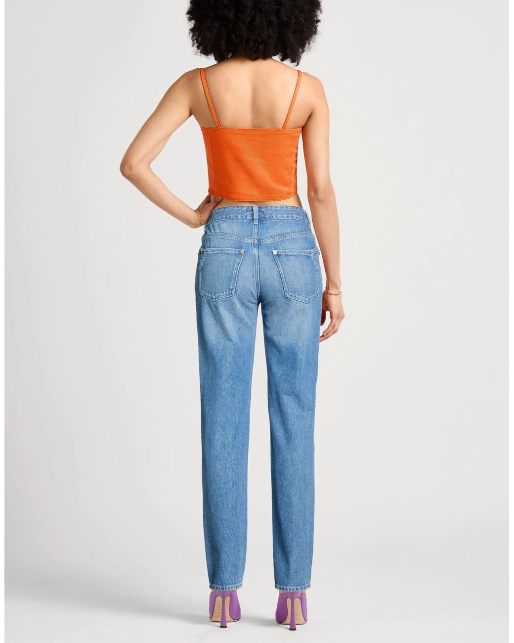 Isabel Marant Blue Minimalist Straight-Leg Jeans
