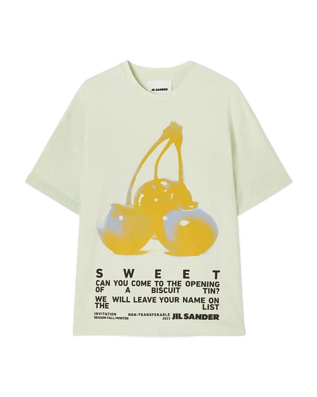 Jil Sander White Graphic Printed Oversize T-Shirt