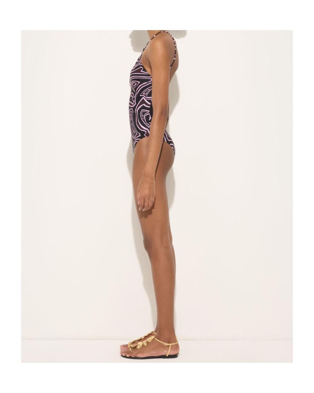 Emilio Pucci Multicolor Pucci Cross-Back Printed Swimsuit