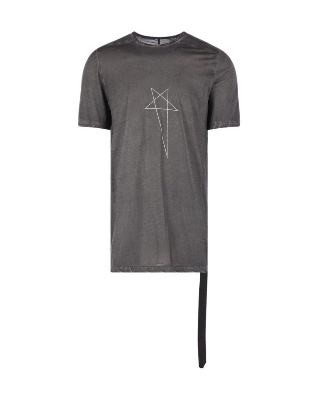 Rick Owens Gray Short-Sleeved Crewneck T-Shirt for men