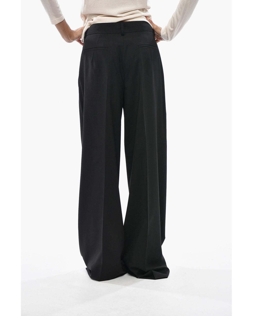 Max Mara Black Vela High-Rise Trousers