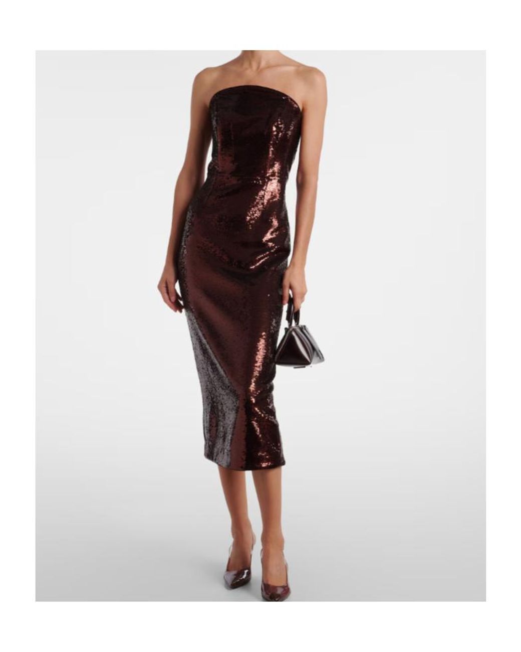 Roland Mouret Purple Sequined Midi Dress