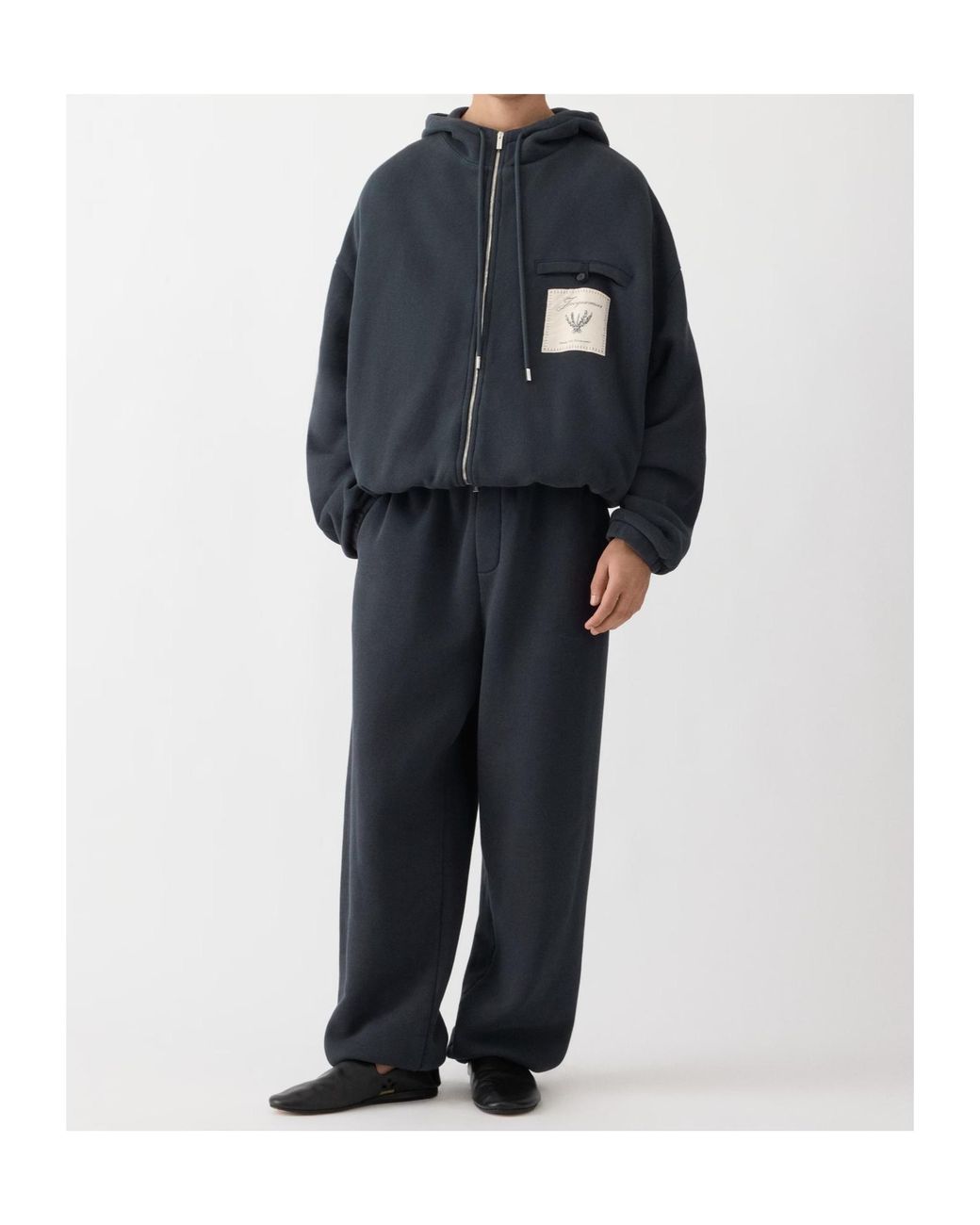 Jacquemus Blue The Torneo Zip-Up Hoodie for men
