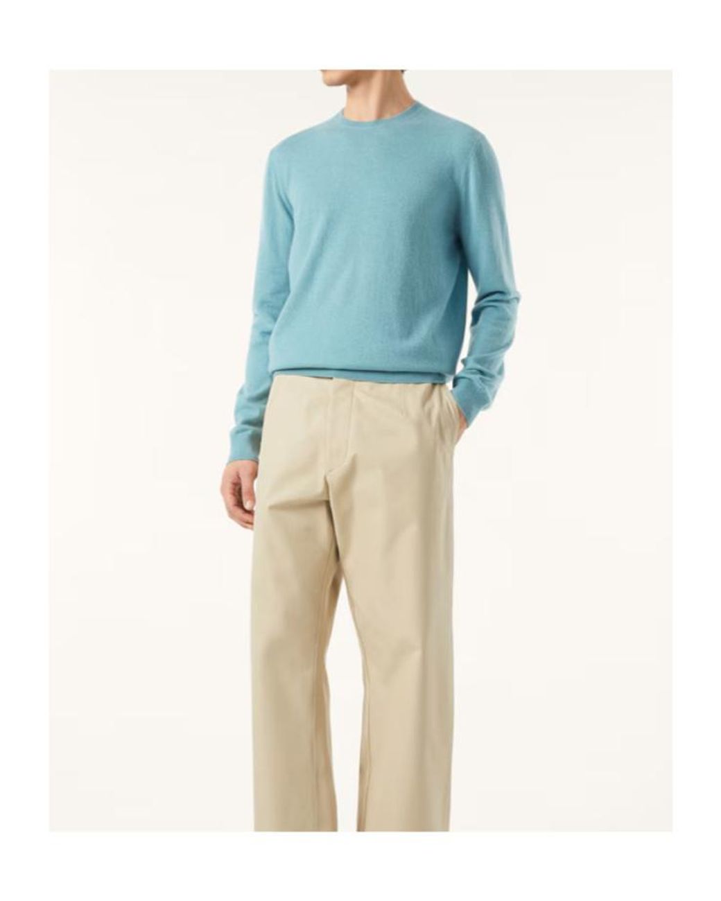 Loro Piana Blue Sergio Crewneck Jumper for men