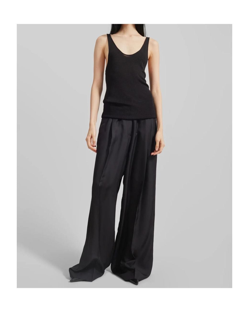 Frankie Shop Black Rivo Knitted Tank Top