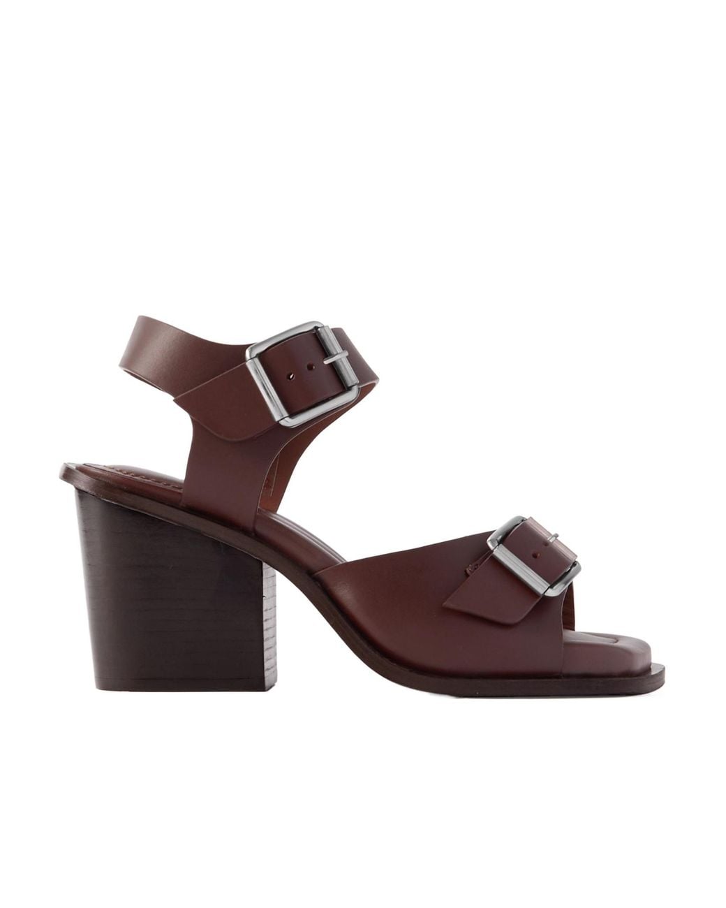 Lemaire Brown 90Mm Leather Sandals
