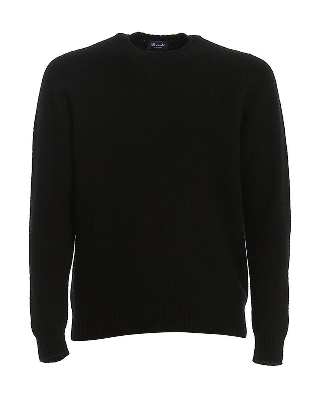 Drumohr Blue Crew Neck Knit Sweater for men