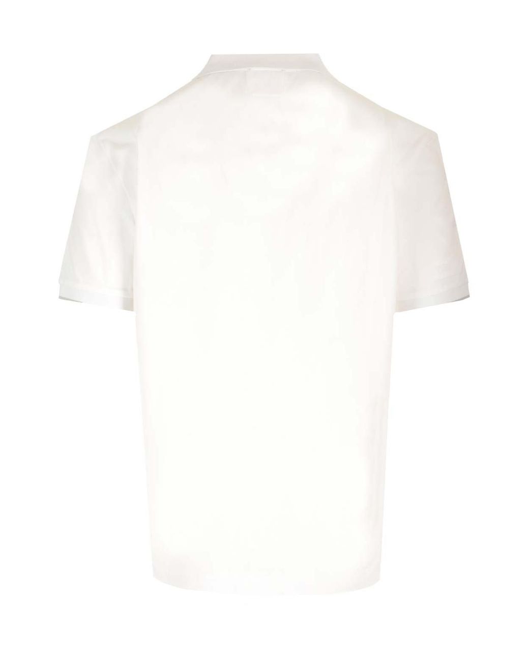 C P Company White Stretch Piquet Polo Shirt for men