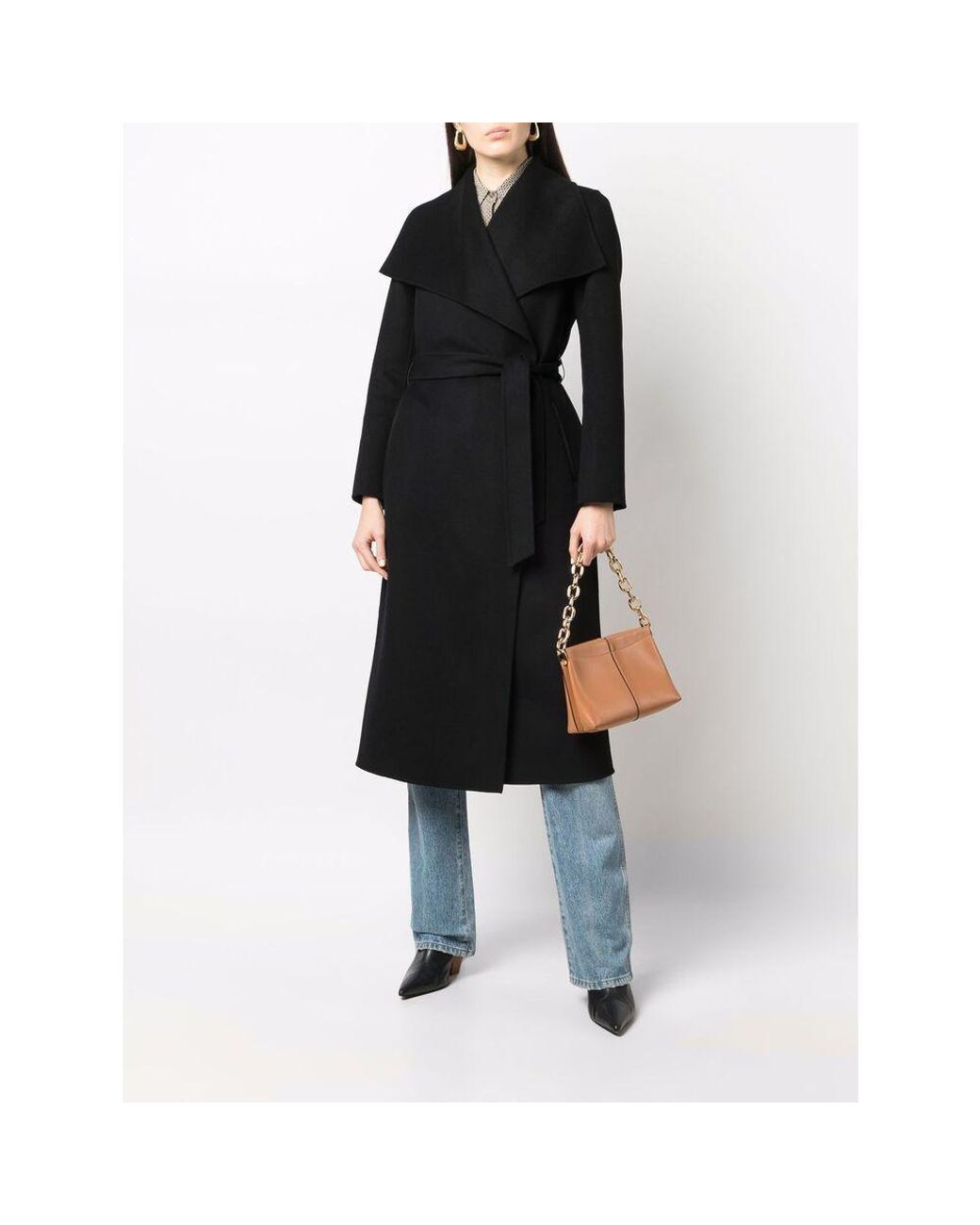 Mackage Black Belted Long Coat