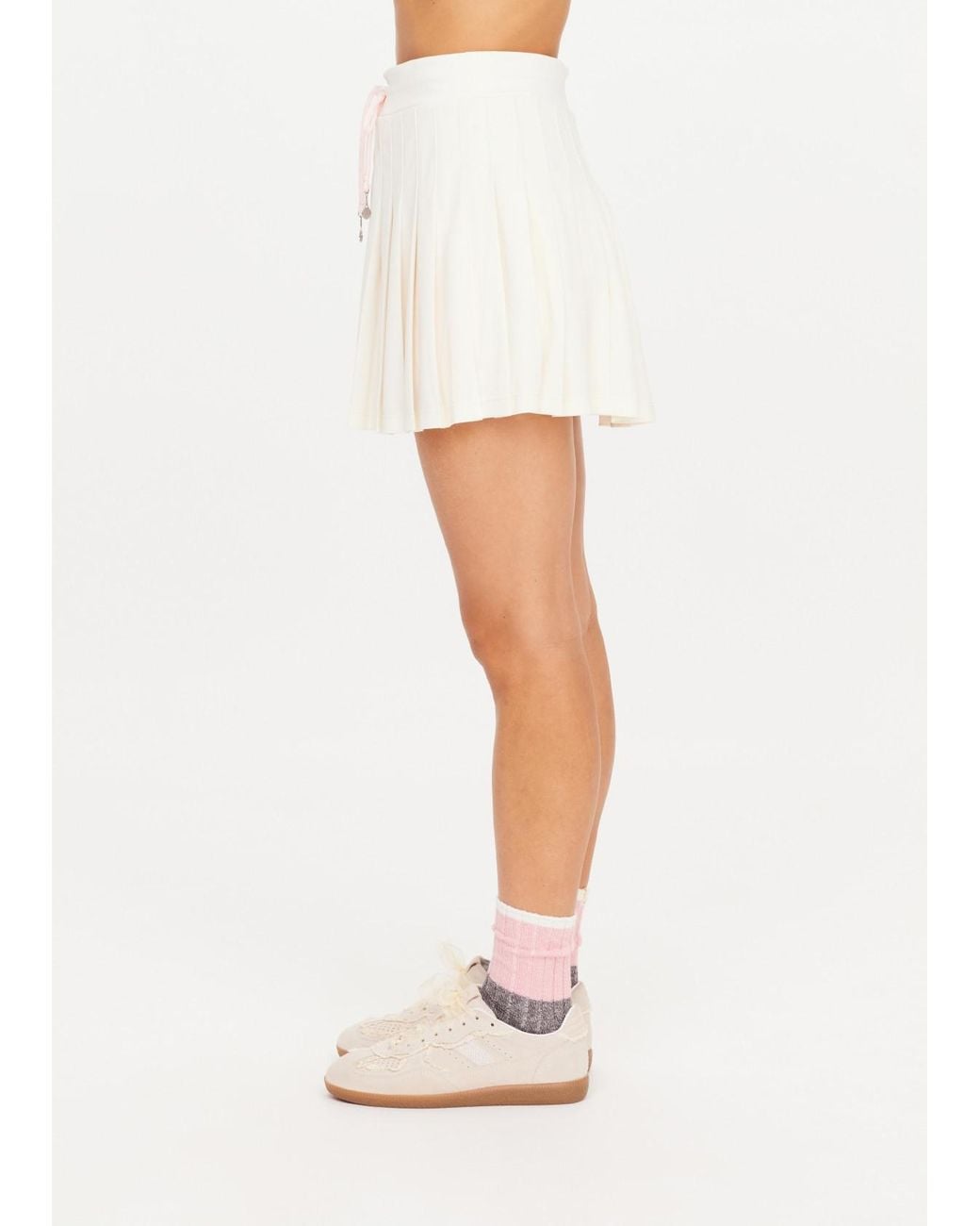 The Upside White Cadiz Pleated Skirt